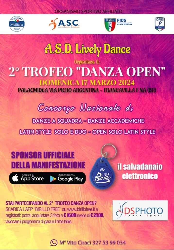 Trofeo Danza OPEN, seconda edizione. Appuntamento a Francavilla Fontana, in provincia di Brindisi

